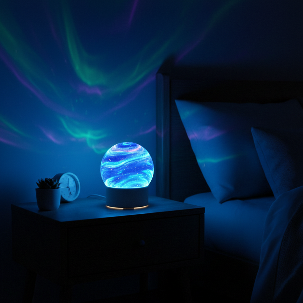 2-in-1 Ocean Wave Projector Light & Northern Aurora Lamp